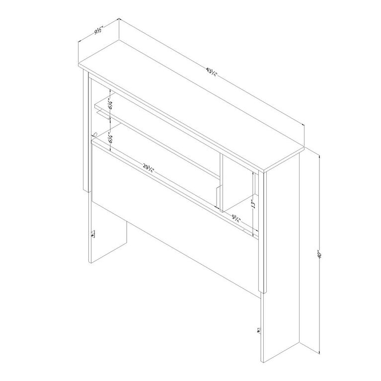 Tassio Twin Bookcase Headboard NordikOak