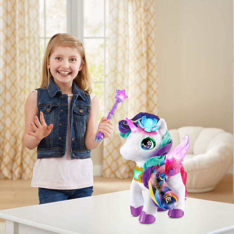 VTech Ivy the Bloom Bright Unicorn Interactive Toy - English Edition, Electronic Singing Pet with Magic Wand and Hair Accessories