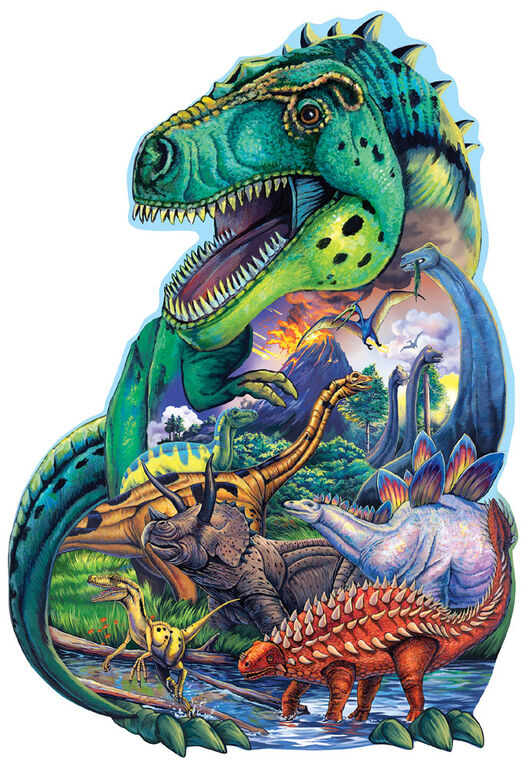 Shaped 100 Piece Puzzle - "Dinosaur Days"