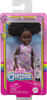 Barbie Chelsea Doll, Small Doll Wearing Removable Purple Floral Dress with Space Buns & Brown Eyes