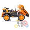 KidsVip 12V Construction Dump Truck w/ RC- Orange - English Edition