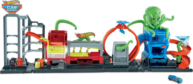 Hot Wheels City - Station de Lavage Ultime Pieuvre