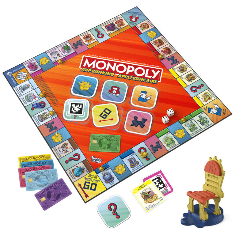 Monopoly Appli bancaire, jeu de plateau avec appli pour appareil intelligent, dès 8 ans