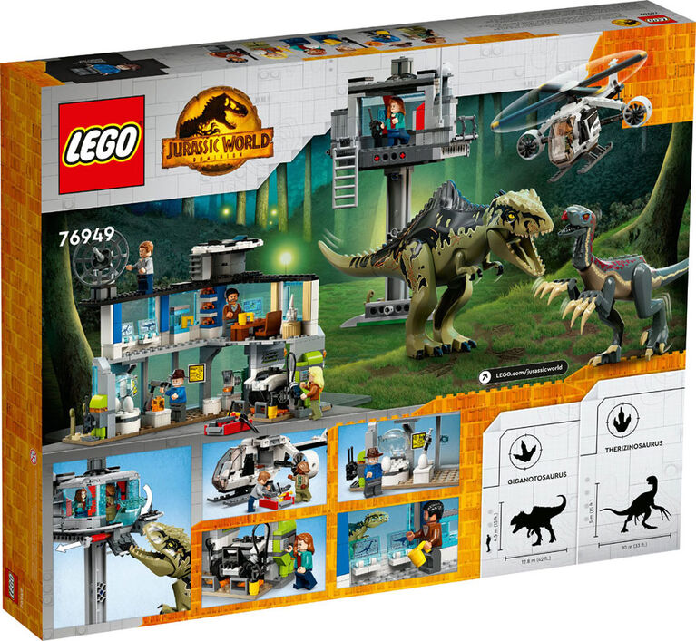 LEGO Jurassic World Giganotosaurus and Therizinosaurus Attack 76949 (658 Pieces)