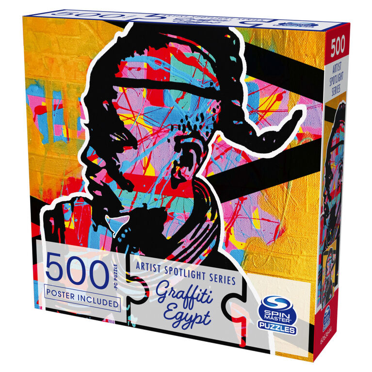 500-Piece Jigsaw Puzzle, Graffiti Egypt, The Conscious Warrior, by Spin Master Puzzles - English Edition