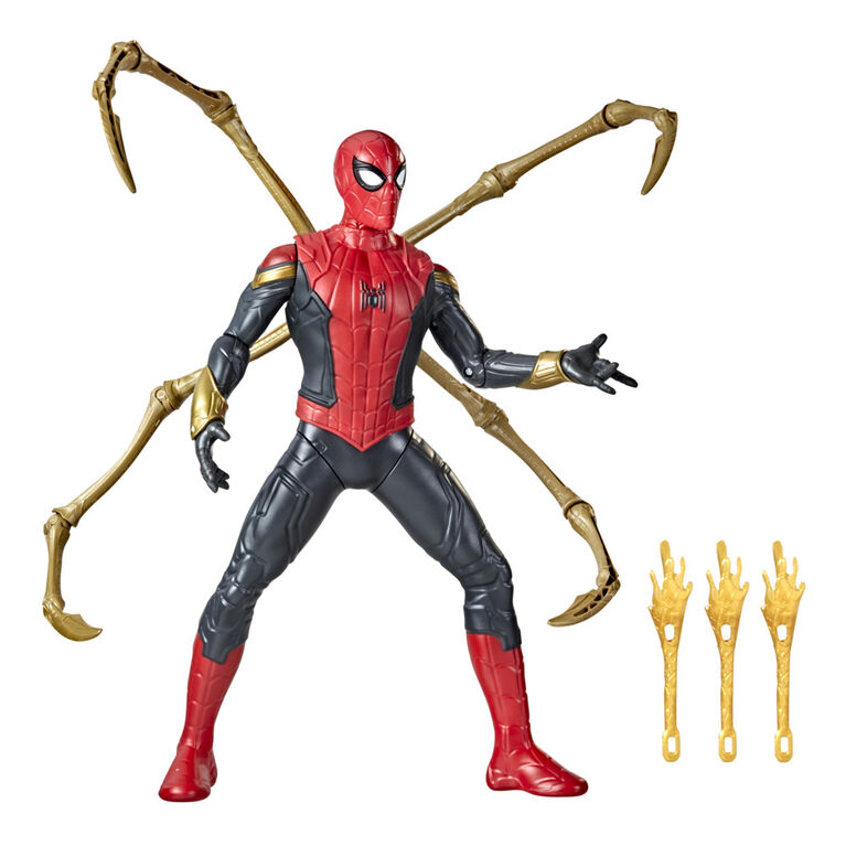 Marvel Spider-Man, figurine articulée Spider-Man super lance-toile Deluxe de 33 cm Thwip Blast