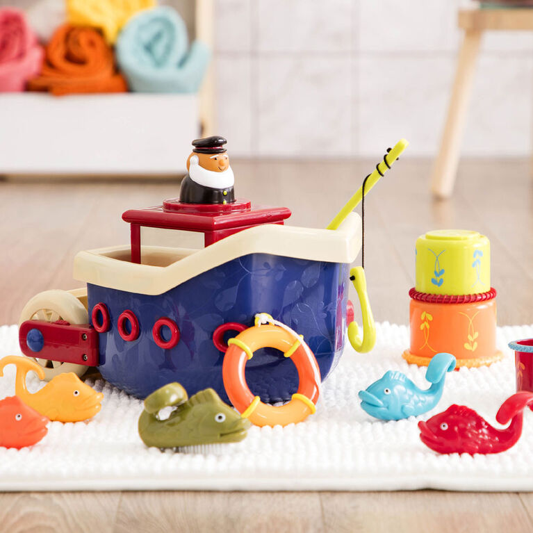 Plan Toys - Jouet de bain Bateau Ours - Petit Sixième