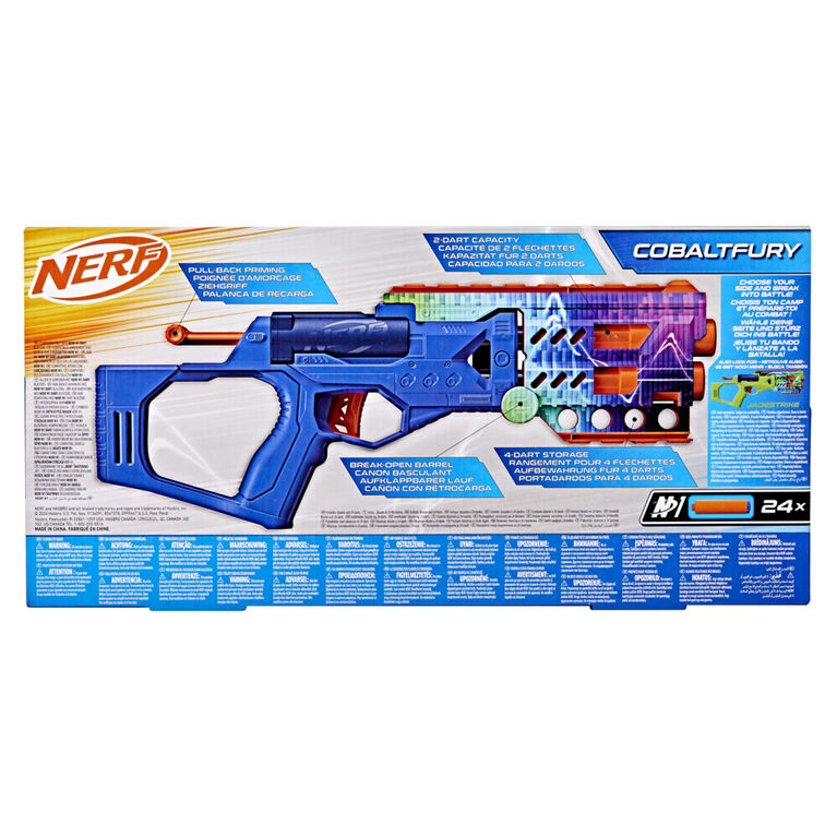 Nerf N Series Cobaltfury Dart Blaster, 24 Official Nerf N Series N1 Darts - R Exclusive