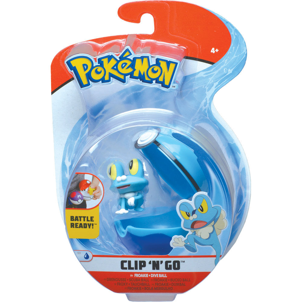Pok mon Clip N Go Froakie Dive Ball English Edition Toys