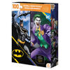 Batman, 100-Piece Double Sided Jigsaw Puzzle 2-in-1 Joker DC Comics Action Movies Kids Puzzles Batman Toys