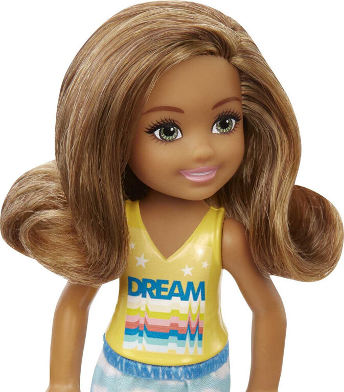 Barbie Chelsea Doll Wearing Skirt with Cloud Print