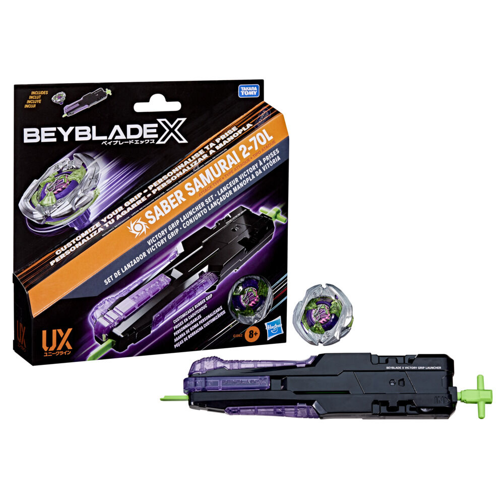 Beyblade X Victory Grip Right-Spin Launcher Set