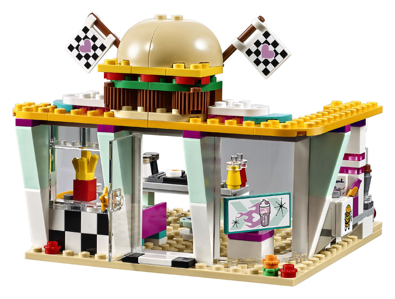lego friends retro diner
