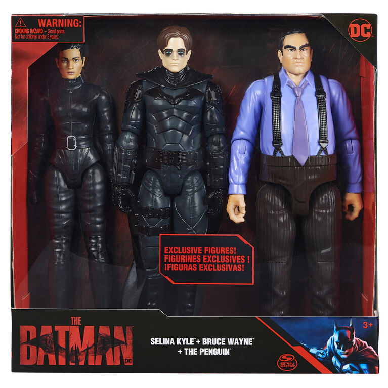 DC Comics, The Batman 3-Pack with 12" Bruce Wayne, Selina Kyle, The Penguin  Action Figures | Toys R Us Canada