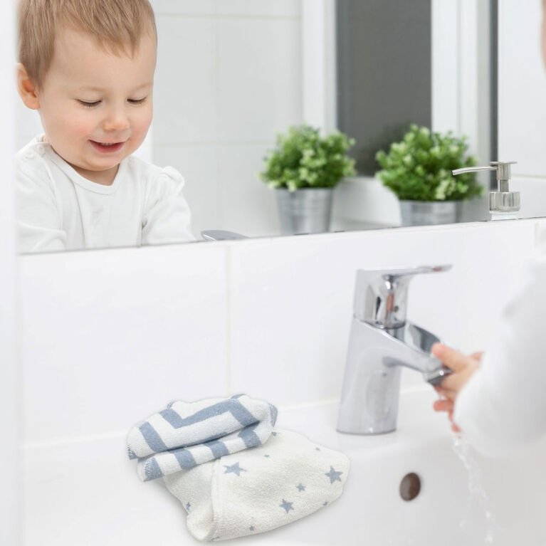 Kushies - Wash Cloths - 6 Pack Single Ply - Blue