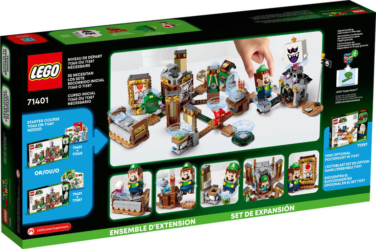 LEGO Super Mario Ensemble d'extension La cachette hantée de Luigi's Mansion 71401 (877 pièces)
