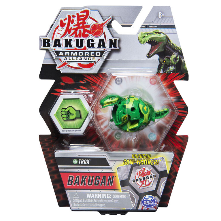 Bakugan, Trox, Figurine Armored Alliance articulée de 5 cm à collectionner et carte à échanger