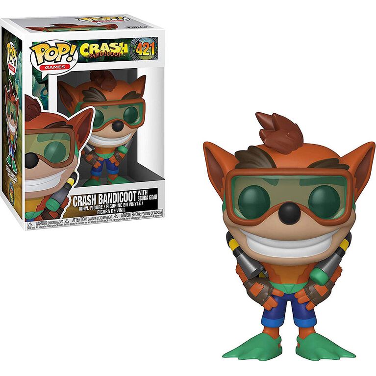 Funko POP! Games Crash Bandicoot Crash Bandicoot with Scuba Gear Vinyl Figure Toys R Us Canada