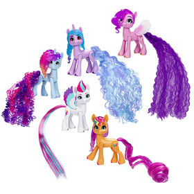 My Little Pony Poneys en fête, pack de 5 figurines de 7,5 cm pour filles et garçons, jouets de licorne - Notre exclusivité