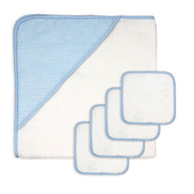 Blue Striped Bath Set