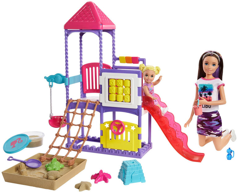 Barbie Skipper Babysitters Inc. Climb 'n Explore Playground Dolls & Playset