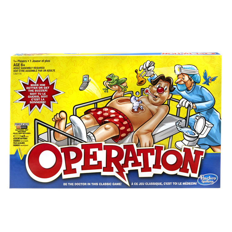 Jeu Operation de Hasbro Gaming - les motifs peuvent varier