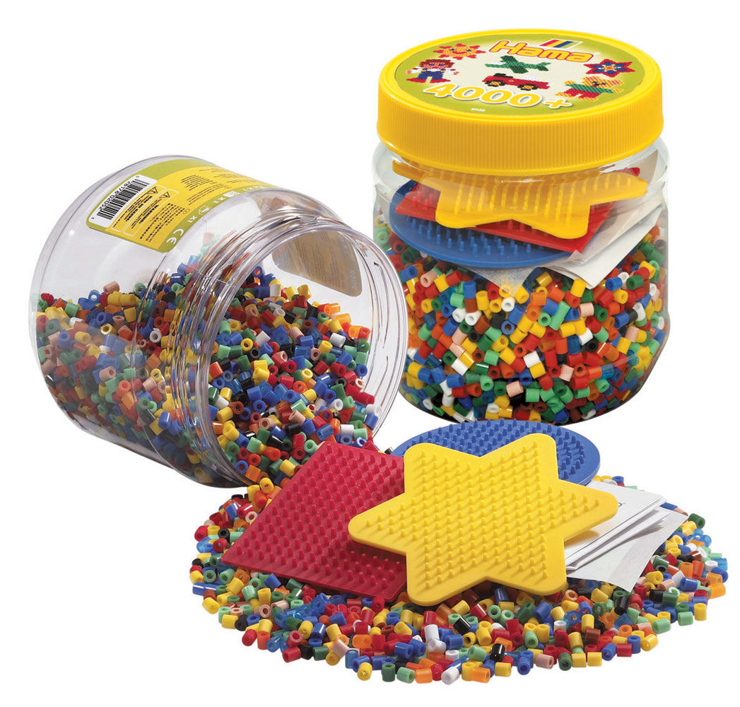4000 Beads Pegboards In Jar