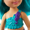 Poupée ​Chelsea Sirène Barbie Dreamtopia, 16,5 cm (6,5 po) avec queue et cheveux sarcelle