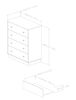 Litchi 4-Drawer Chest- Pure White