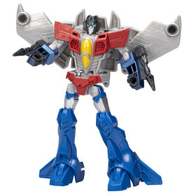Transformers Toys EarthSpark Warrior Class Starscream, 5 Inch Action Figure, Robot Toys for Kids