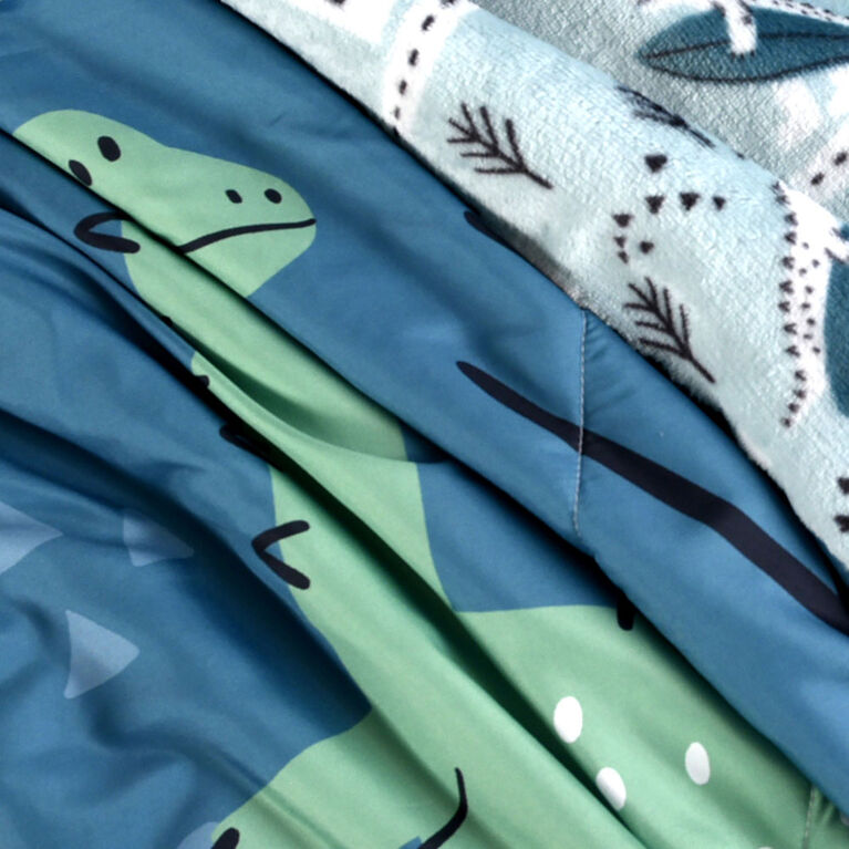 2-Piece Toddler Bedding Set including Comforter and Pillowcase, Dinosaur