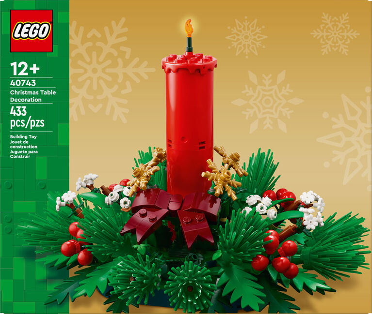 LEGO Le centre de table de No&euml;l D&eacute;coration, Ensemble de construction de No&euml;l pour enfants 40743