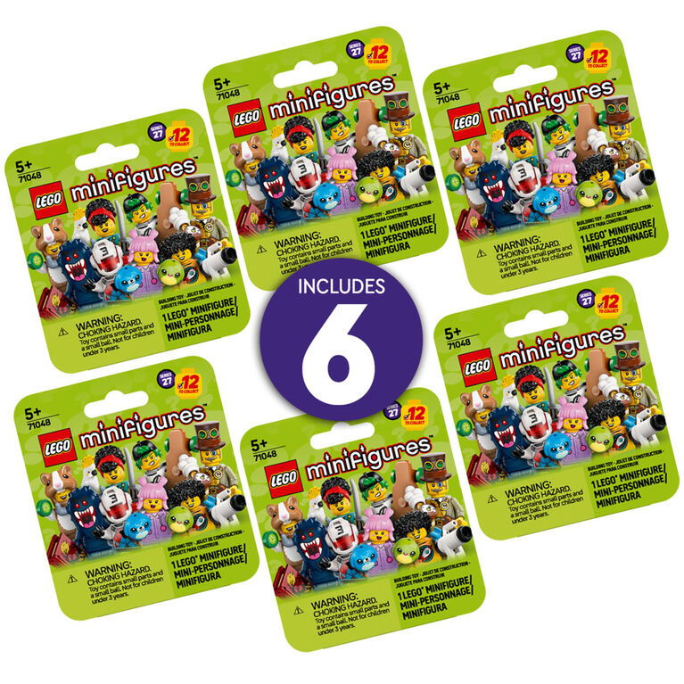 LEGO Minifigures Series 27 6 Pack - Multipack of Collectible Figures - Mystery Blind Box - 66795