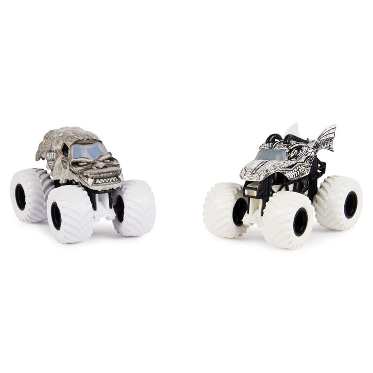 Monster Jam, Official Dragon Vs. Yeti Die-Cast Monster Trucks, 1:64 Scale