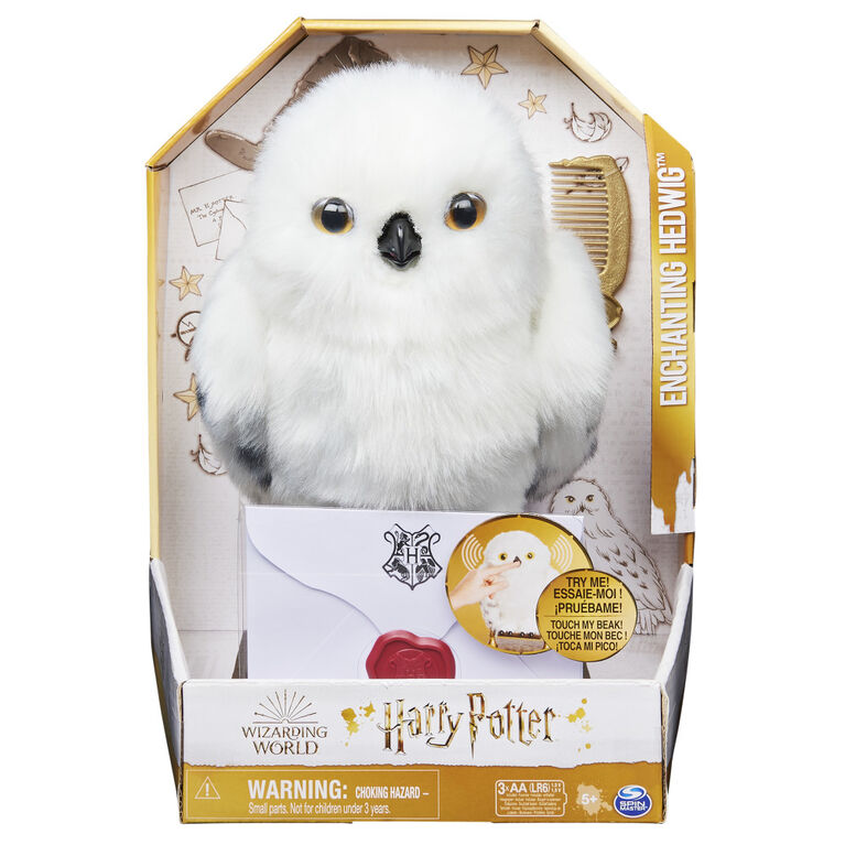 Wizarding World Harry Potter, Enchanting Hedwig Interactive Owl with Over 15 Sounds and Movements and Hogwarts Envelope