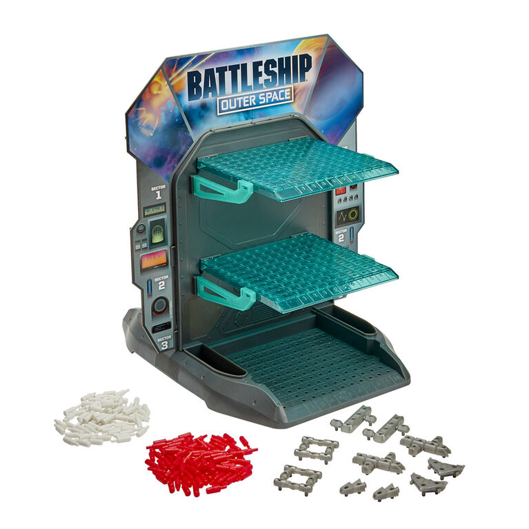 Battleship Outer Space, jeu de plateau en 3D pour enfants, jeu de stratégie pour 2 joueurs - Édition anglaise - Notre exclusivité