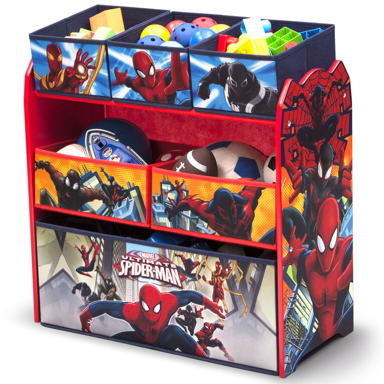Delta Children  - Marvel Spider-Man 6-Bin Toy Storage Organizer