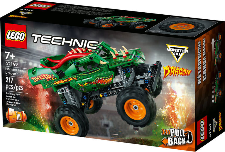 LEGO Technic Monster Jam Dragon 42149 Building Toy Set (217 Pieces)