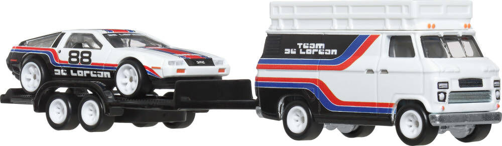 Hot Wheels Team Transport Truck & Delorean