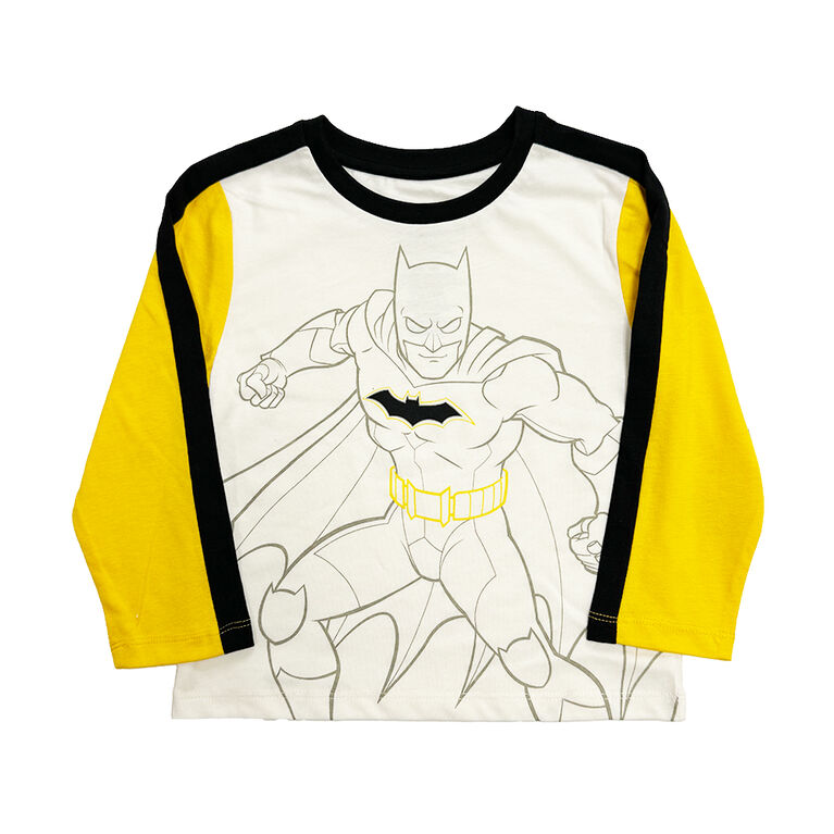 Batman - Long Sleeve Crew - Off White & Yellow & Black  - Size 4T - Toys R Us Exclusive