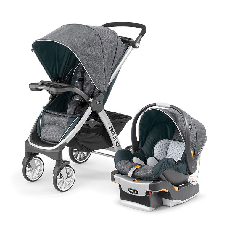 Systême de voyage Bravo Trio de Chicco avec siège d'auto pour bébé KeyFit 30 - Poetic.