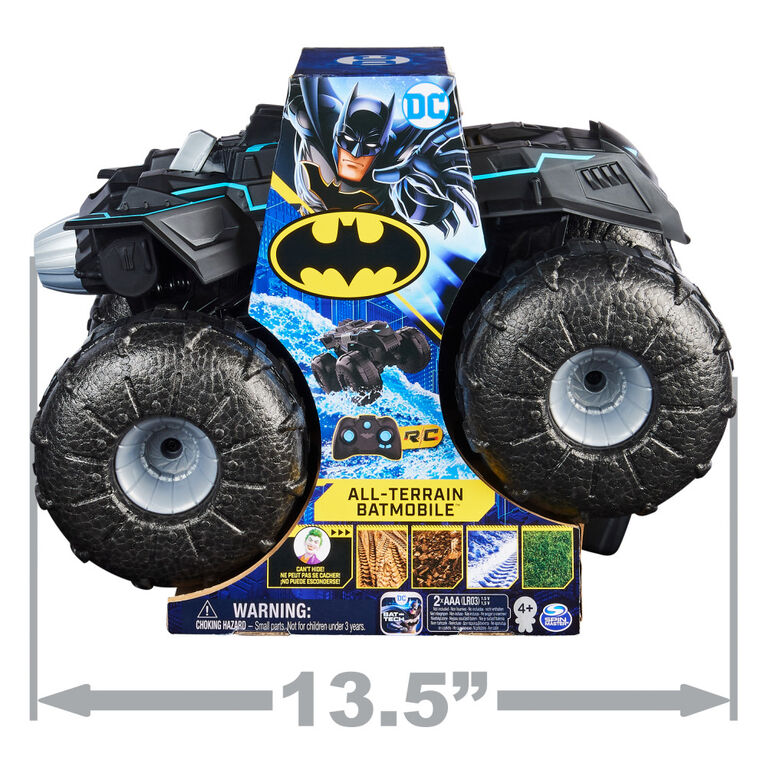 Batman, All-Terrain Batmobile Remote Control Vehicle, Water-Resistant Batman Toy