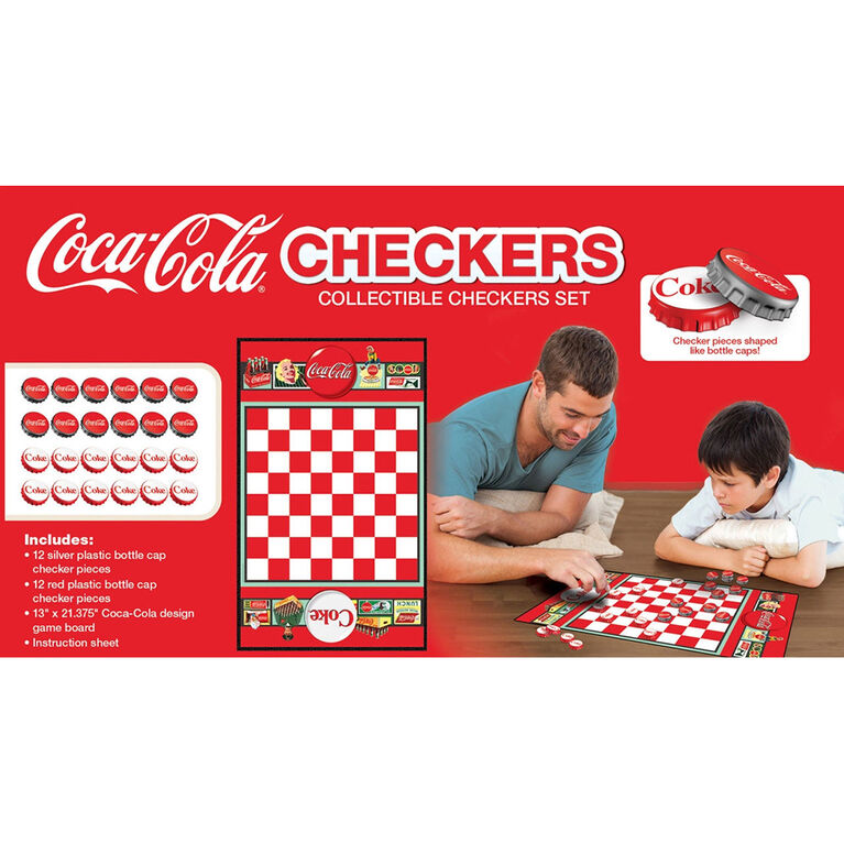Masterpieces Puzzle Company MasterPieces Board Games - Coca-Cola Checkers - English Edition