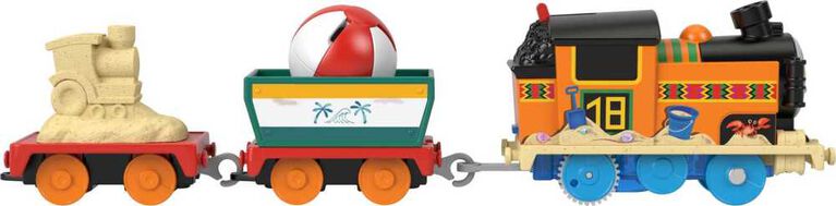 Thomas and Friends Beachy Nia Toy Train, Motorized Engine with Cargo, Preschool Toys