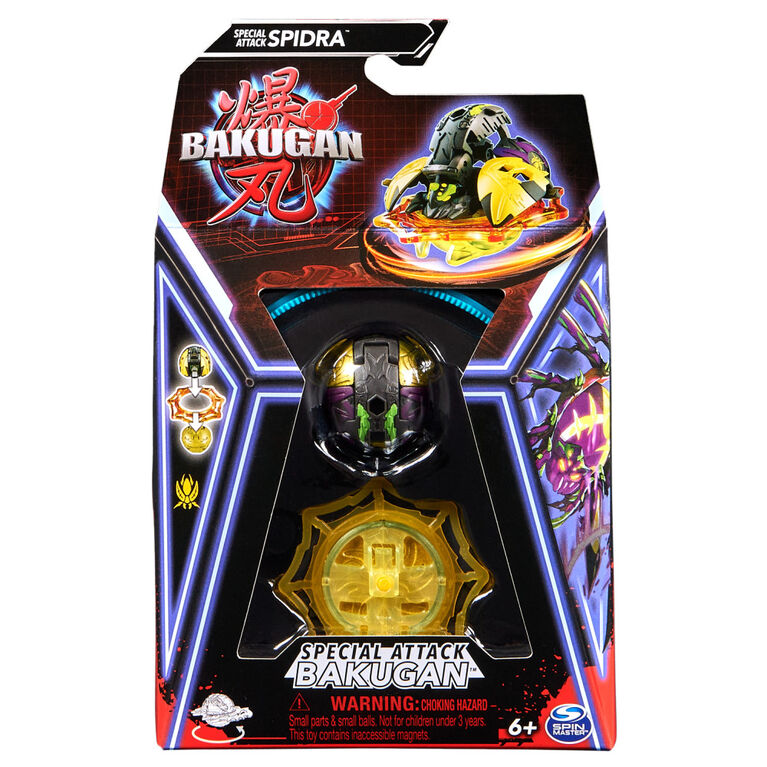 Bakugan, Special Attack Spidra, Spinning Collectible, Customizable Action Figure and Trading Cards
