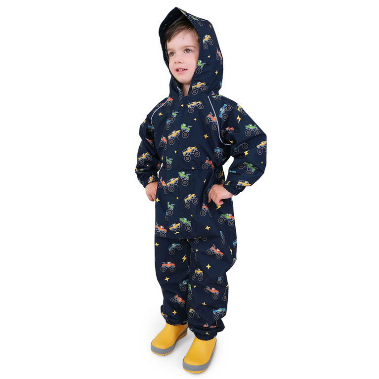 Combinaisons de Pluie Légères pour Enfants | Gros Camions - 1T (1-2A)