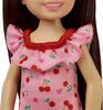 Barbie Chelsea Doll (Brunette) in Cherry-Print Dress