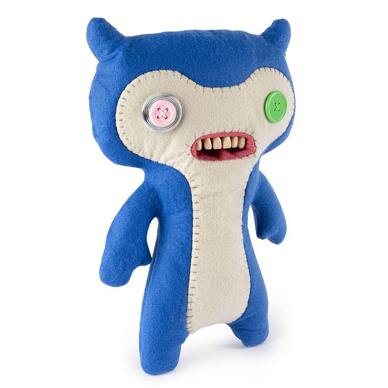 Fuggler - Monstre moche et marrant, Créature en peluche de luxe de 30,48 cm avec des dents, Lil' Demon (bleu).