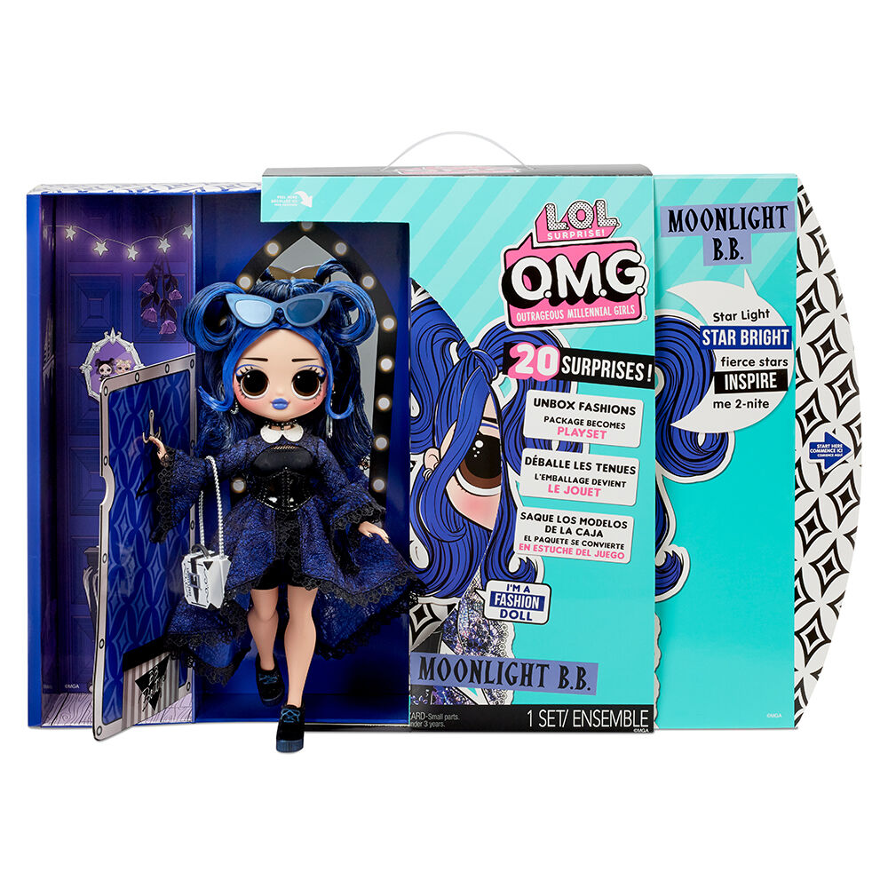 LOL Surprise OMG Moonlight B.B. Fashion Doll Dress Up Doll Set with 20 Surprises Toys R Us Canada