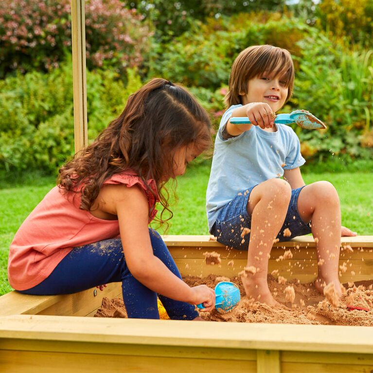 Wooden Sandpit with Canopy